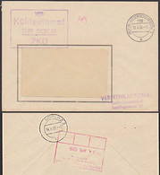ZKD-Brief Berlin-Johannisthal Niederschöneweide VEB Kühlautomat 13.4.66 - Service