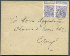 N°71(2) - 5 Centimes EXPOSITION De BRUXELLES (paire) Obl. Sc BRUXELLES (DEPART) Sur Enveloppe Du 30 Mars 1897 Vers La Vi - 1894-1896 Exhibitions