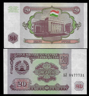 TAJIKISTAN BANKNOTE - 20 RUBLES 1994 P#4a UNC (NT#06) - Tadjikistan