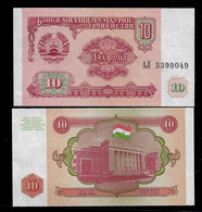 TAJIKISTAN BANKNOTE - 10 RUBLES 1994 P#3a UNC (NT#06) - Tadjikistan