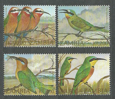 Zambia, 2002 (#1407-10a), Bee-Eaters Birds, Aves, Oiseaux, Uccelli, Vogel, Pássaros, Ptaki - 4v - Autres