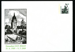 Bund PU286 D1/003-4 GLÖCKLERTOR ULM Donaufest 1989 - Privé Briefomslagen - Ongebruikt