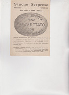 VOLANTINO " SAPONE  SORPRESA ". CONCORSO DEL 1925 AL PREMIO DI 5.000 LIRE . VERONA - Prodotti Di Bellezza