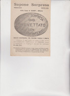 VOLANTINO " SAPONE  SORPRESA ". CONCORSO DEL 1925 AL PREMIO DI 5.000 LIRE . VERONA - Productos De Belleza