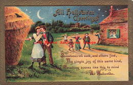 325279-Halloween, Gottschalk No 2171-2, Young Couple Approaching A Giant Haystack - Halloween
