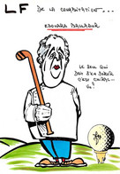 Sport:   Golf  Satyrique Politique.  Edouard Balladur  Cohabitation     Illustré. Tirage 1/4  (voir Scan) - Golf