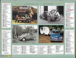 CALENDRIER 2013  AUTOS RENAULT ET CITROEN - Tamaño Grande : 2001-...