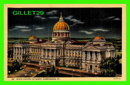 HARRISBURG, PA - STATE CAPITOL AT NIGHT - J. B. HOFFMAN - - Harrisburg