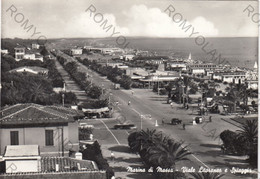 CARTOLINA  MARINA DI MASSA,TOSCANA,VIALE LITORANEO E SPIAGGIA,BARCHE A VELA,LUNGOMARE,MARE,SOLE,VIAGGIATA 1963 - Massa