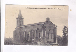 CPA    DPT 40 VILLENEUVE DE MARSAN, , EGLISE ST HYPPOLYTE En 1930! - Villeneuve De Marsan