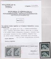 Croatia NDH ☀ 1944 WAR AID Imperforated 2kn In WRONG COLOR, Green Instead Carmine GEPRUFT Petric Atest Examined Rr MNH - Kroatië