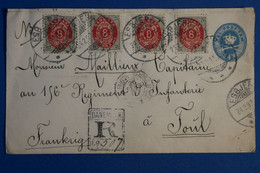 S18 DANEMARK BELLE LETTRE RARE 1890 ESBERJER POUR TOUL FRANCE+ AFFRANCHISSEMENT PLAISANT - Cartas & Documentos