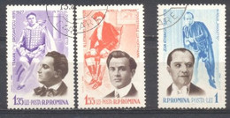 Rumania, 1964, Preobliterados,Y&T1965,1966, 1967, Con Goma - Autres & Non Classés