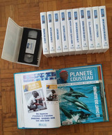 LOT COMPLET De 11 Cassettes VHS Et 11 Brochures "PLANETE COUSTEAU" Edit. ATLAS 1994 - TBE - Documentary