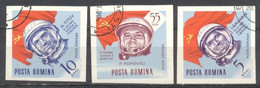 Rumania, 1964,Vostok,Yvert Tellier: 199,200,204, Sin Dentar,preobliterado, Con Goma - Other & Unclassified
