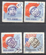 Rumania, 1964,Vostok,Yvert Tellier: 189,190,193,195, ,preobliterado, Con Goma - Otros & Sin Clasificación