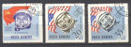 Rumania, 1964,Vostok,Yvert Tellier: 191,192,194, ,preobliterado, Con Goma - Andere & Zonder Classificatie