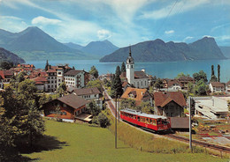 Vitznau Mit Rigi-Bahn - Train Chemin De Fer - Vitznau