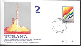 Australia Space Cover 1971. Atmospheric Rocket Turana Launch. Woomera ##02 - Oceania