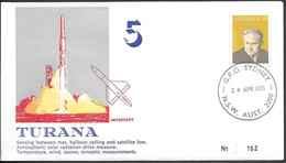 Australia Space Cover 1975. Atmospheric Rocket Turana Launch. Intercept ##05 - Oceanía