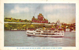 QUEBEC-VILLE - LE LOUIS JOLLIET EN FACE DE QUEBEC - BATEAU - Québec - Les Rivières