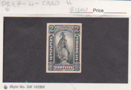 US Newspaper Stamp Scott # PR9P4 Proof On Card Mint H - Prove, Ristampe & Saggi