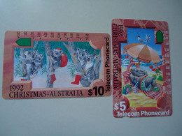 AUSTRALIA  USED CARDS  2 CHRISTMAS - Natale