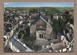 CPSM 64 - LESCAR - La Cathédrale - TB PLAN EDIFICE RELIGIEUX CENTRE VILLAGE + Détails Maisons Rues - Lescar