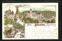 Lithographie Ilsenburg, Hotel Zur Waldhöhe, Ilsenstein, Ilsenthal - Ilsenburg