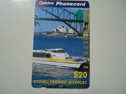 AUSTRALIA  USED     PHONECARDS SHIPS  BOATS 20$ - Boten