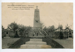 45 CHILLEURS Aux BOIS Monument Aux Morts  Enfants Du Village Guerre 1914- 1918 écrite En 1922  D25 2018 - Altri Comuni