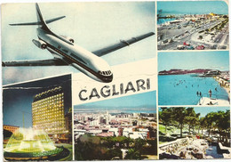 A6256 Cagliari - Panorama Vedute Multipla - Airplane Aereo Avion / Viaggiata 1972 - Cagliari