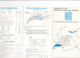SUISSE - MONTREUX - Excursions En Chemins De Fer En 1967 - Dépliant Publicitaire 5 Volets - Reclame