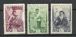 RUSSLAND RUSSIA 1935 Michel 532 - 534 * Kalinin - Unused Stamps