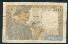 10f Mineur 22/6/44 - 10 F 1941-1949 ''Mineur''