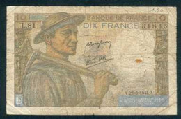 10f Mineur 22/6/44 (3) - 10 F 1941-1949 ''Mineur''