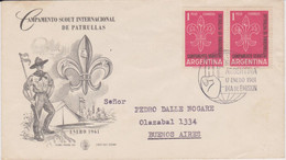 Argentina 1961 ,Campamento Scout Internacional De Patrullas - Kilowaar (max. 999 Zegels)