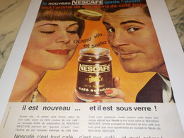 ANCIENNE PUBLICITE OUVREZ SENTEZ CAFE NESCAFE SOLUBLE  1962 - Poster & Plakate