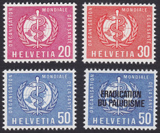 SUISSE, 1960-62,  Organisation Mondiale De La Santé (Yvert 420 Au 422 - 429) - Service