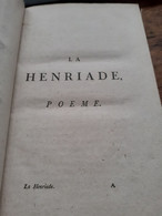 La Henriade VOLTAIRE Société Littéraire-typographique 1785 - Auteurs Français