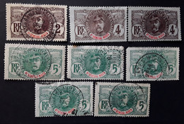 HAUT SENEGAL ET NIGER 1906, Type Faidherbe   8 Timbres Avec Nuances Yvert 2, 3 X2,4 X5, Cachets Variés BTB - Oblitérés