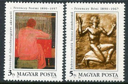 HUNGARY 1990 Artists' Centenaries MNH / **.  Michel 4095-96 - Unused Stamps