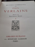 Oeuvres Complètes Illustrées De PAUL VERLAINE Librairie De France 1931 - Auteurs Français