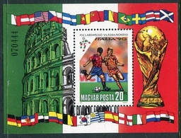 HUNGARY 1990 Football World Cup Block MNH / **.  Michel Block 210 - Neufs