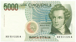 5000 LIRE B. D'ITALIA VINCENZO BELLINI SERIE SOSTITUTIVA XD 25/07/2001 FDS - Altri & Non Classificati