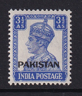 Pakistan: 1947   KGVI 'Pakistan' OVPT    SG8    3½a     MH - Pakistan