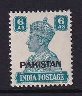 Pakistan: 1947   KGVI 'Pakistan' OVPT    SG10    6a     MH - Pakistan