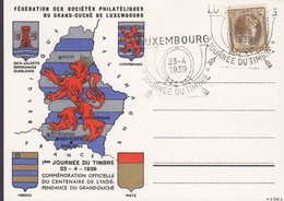 Luxembourg 1ére Journee Du Timbre Tag Der Briefmarke 1939 Blanco Card Carte - Covers & Documents