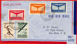 Delcampe - Aa2751 - ARGENTINA - POSTAL HISTORY - Registered Airmail FDC COVER  To USA 1940 - FDC