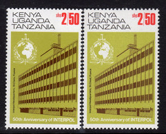 Kenya, Uganda & Tanzania 1973 50th Anniversary Of Interpol, Both 2/50 Values, MNH, SG 341/2 (BA2) - Kenya, Ouganda & Tanzanie